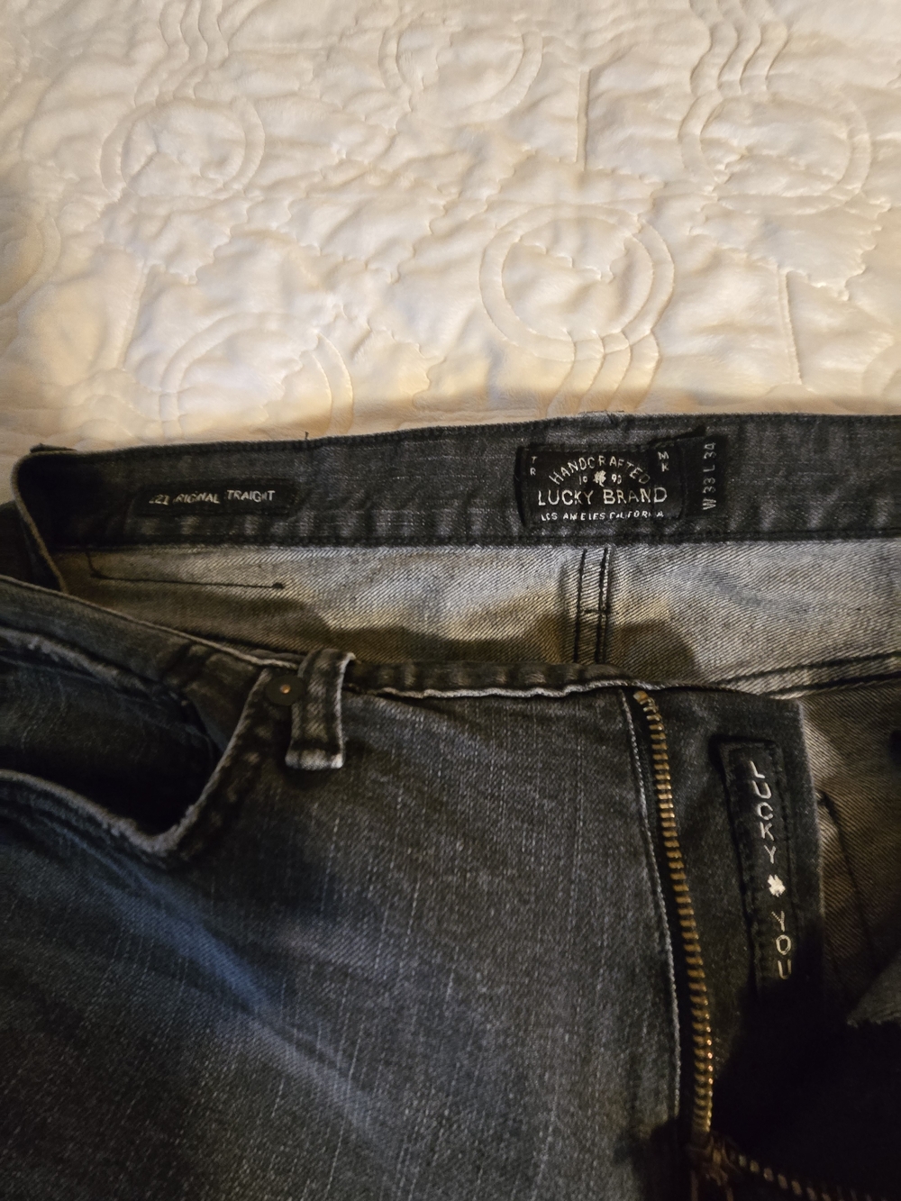 Lucky Brand Men’s Charcoal Straight Jeans
